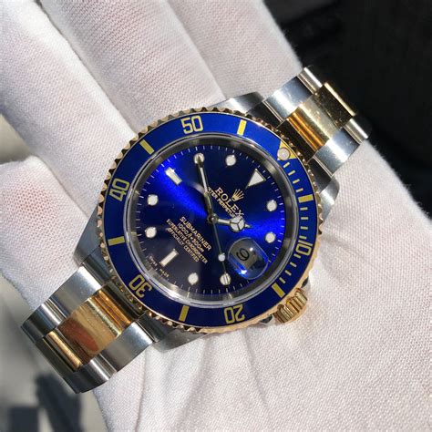 2000 rolex submariner two tone